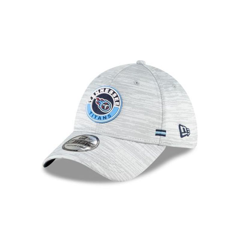 NFL Tennessee Titans Official Fall Sideline 39Thirty Stretch Fit (KGS0414) - Grey New Era Caps